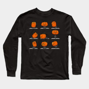 Pumpkin Yoga Halloween Long Sleeve T-Shirt